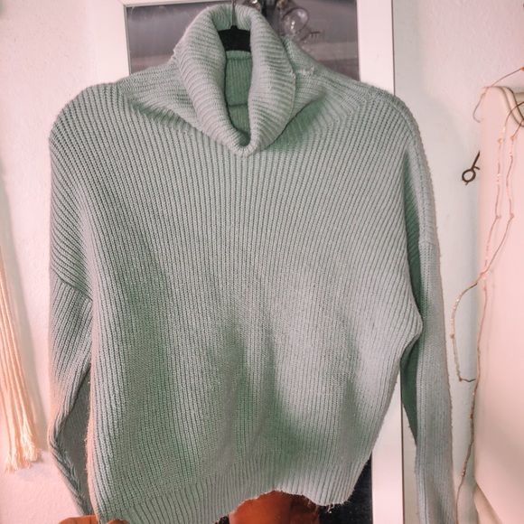Light Blue Turtleneck Sweater - Picture 1 of 3